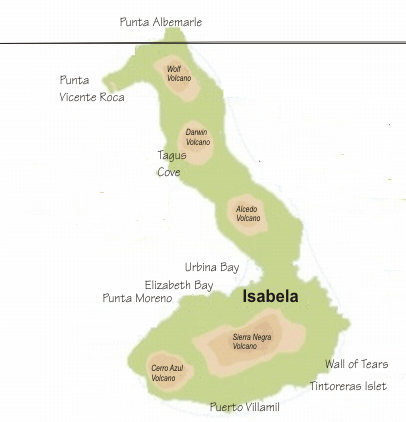 Image result for isabela island map